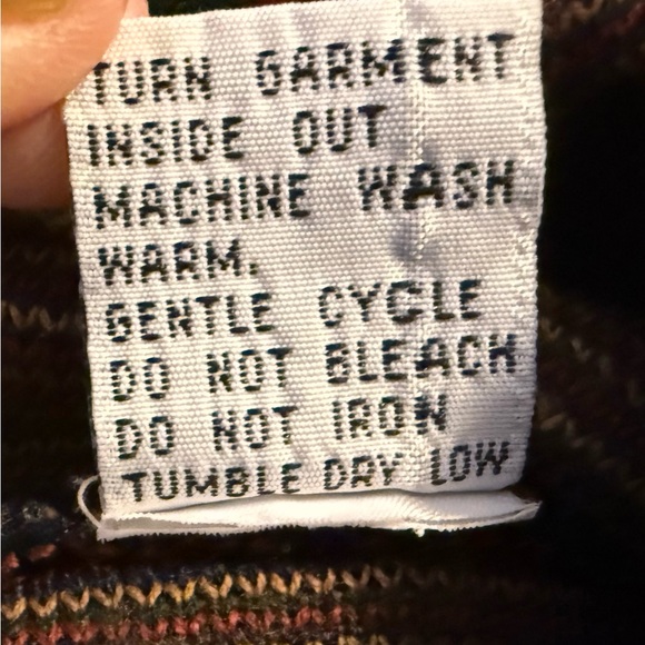 PAZZO Vintage 90s Pullover Fleece Geometric Drawstring Waist Size Medium - Picture 5 of 6